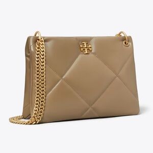 Tory Burch Tan Kira Quilted Shoulder Bag